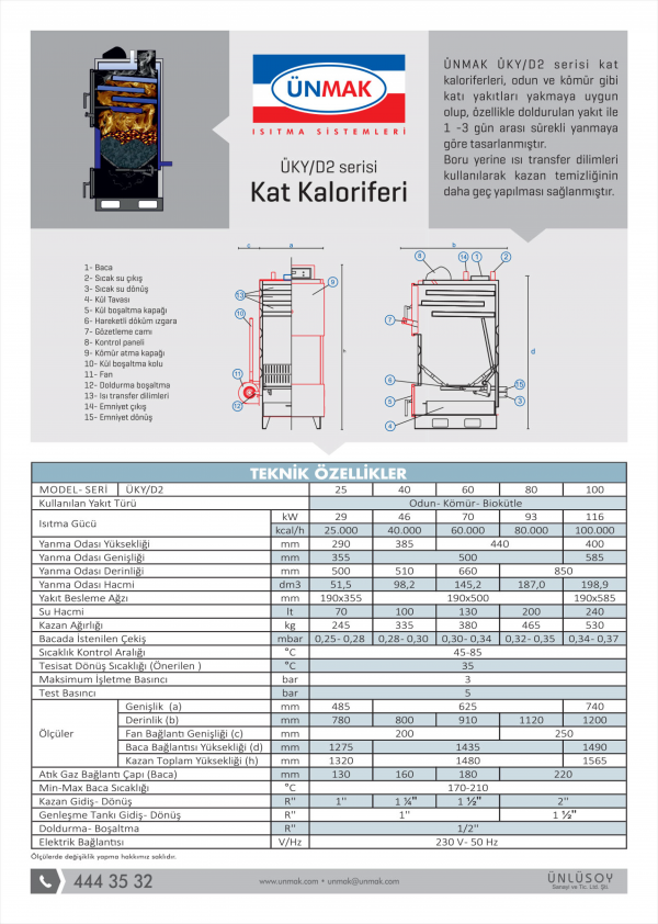ÜNMAK - ÜKY/D2 Serisi Kazanlar