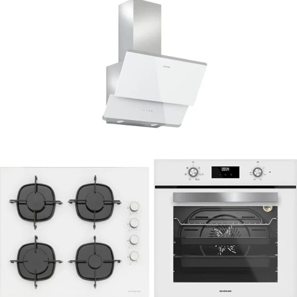 Silverline BO6501B01-CS5700E6W01-3481 Flam BeyazCam Ankastre Set