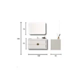 Evros Puno 100 cm Banyo Dolabı - Görsel 2